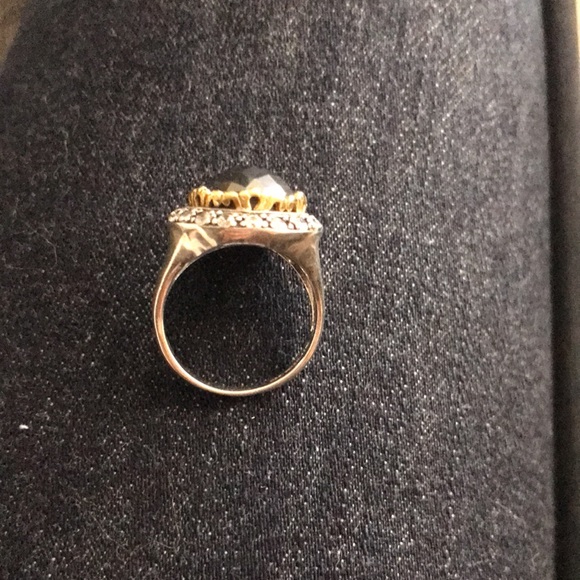 Silpada sterling silver ring with black stone and CZ. - Picture 5 of 9